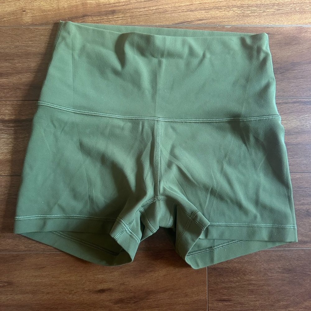Aritzia Olive Green Bike Shorts